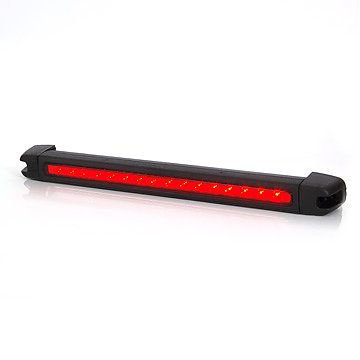 Světlo brzdové LED 12V s červeným sklem W28