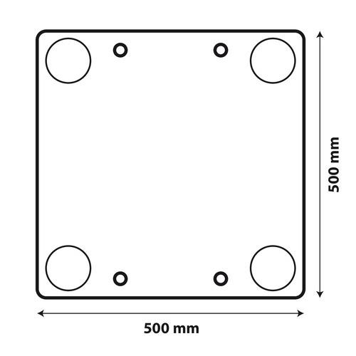 Reflexní tabule pro nadměrný náklad 50x50cm BEZ HOMOLOGACE E, 66101