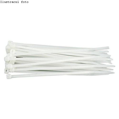 Stahovací páska 140x3,6 mm, bílá (balení 100ks), 42261
