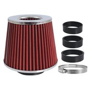 Filtr vzduchový UNI 155x130x120mm, červený/chrom, adaptér 60, 63, 70mm, 86004
