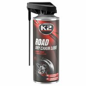 K2 ROAD DRY CHAIN LUBE 400 ml - suché mazivo ve spreji na řetězy motocyklů, W143